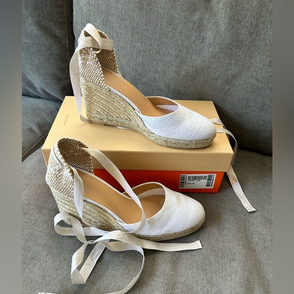 Castaner Carina espadrilles White with gold fleck size 39 - Picture 4 of 6